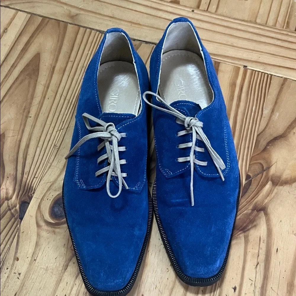 Girotti Derby Royal Blue Suede Shoes
